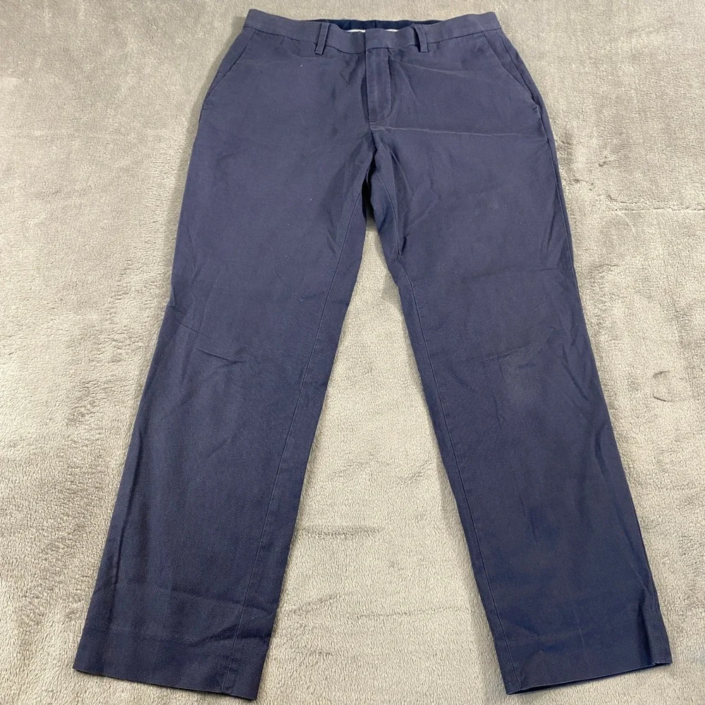 Banana Republic Dress Pants Mens 31x30 Navy Blue‎ Slim Fit Wool Blend 676183-00